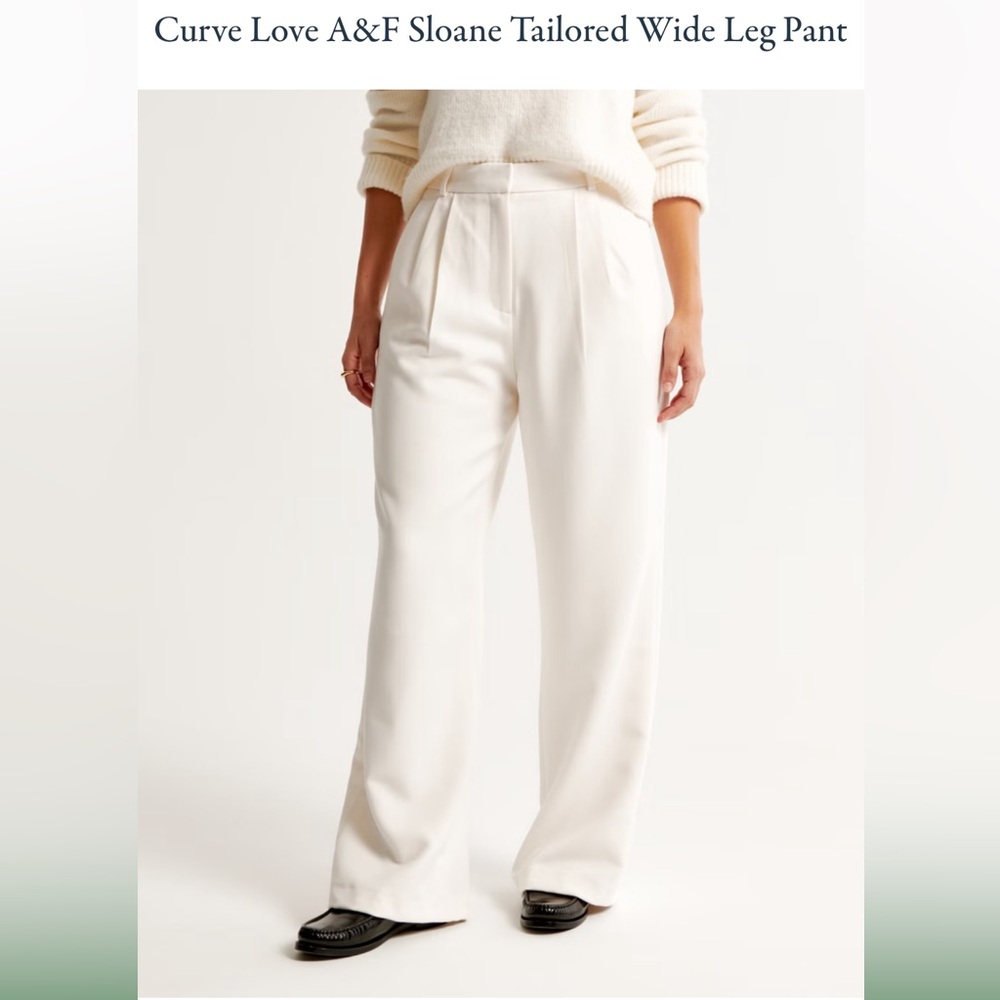 Curve Love A&F Sloane Tailored Wide Leg Pant
